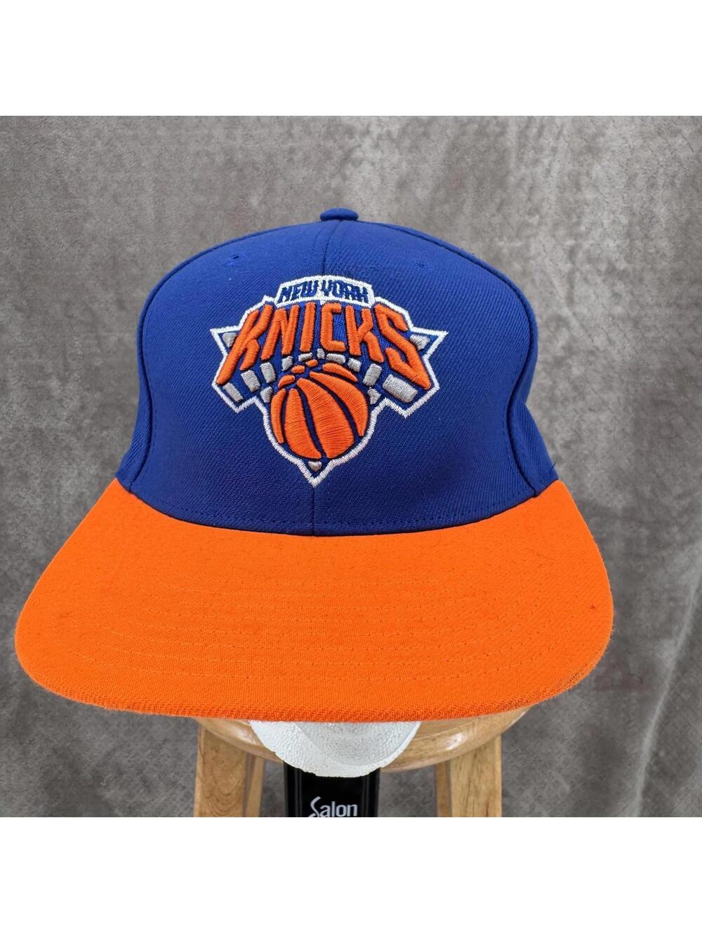 New York Knicks Hat Cap Snap Back Blue NBA Basketball Mens Mitchell & Ness
